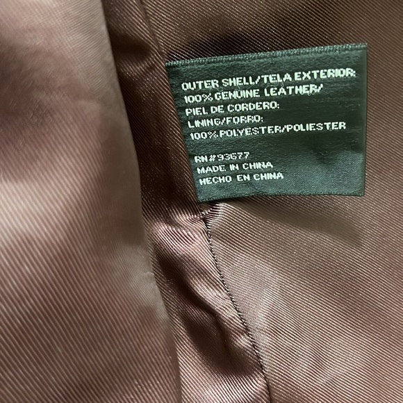 Burgundy Leather Jacket Size Large - Picture 8 of 10